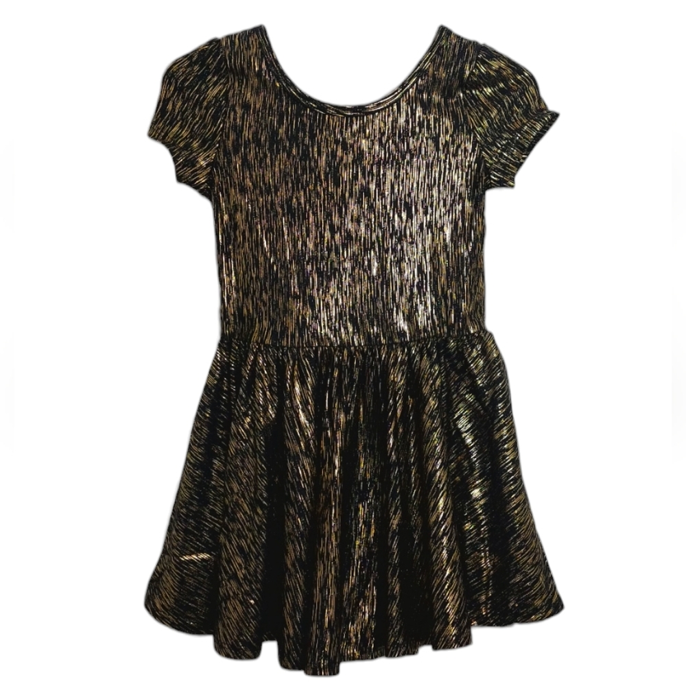 Dot Dot Smile Girl's Size 2T Dress Glitter and Gold Fancy Cap Dress Party Casual